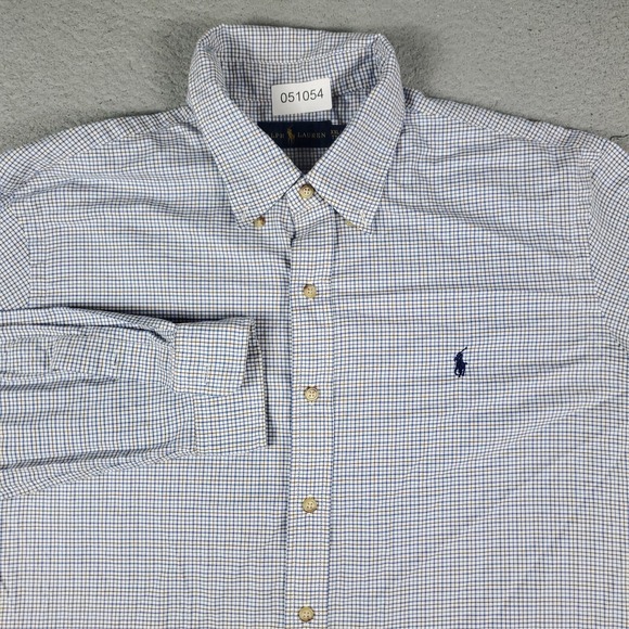 Ralph Lauren Other - Ralph Lauren Shirt Mens 2XL Blue Check Pony Casual Button Up Long Sleeve